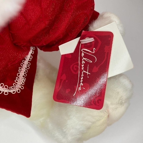 TB Toy Valentine's Day Teddy Bear 11" Plush Red Velvet Top Hat Jacket - Picture 10 of 16